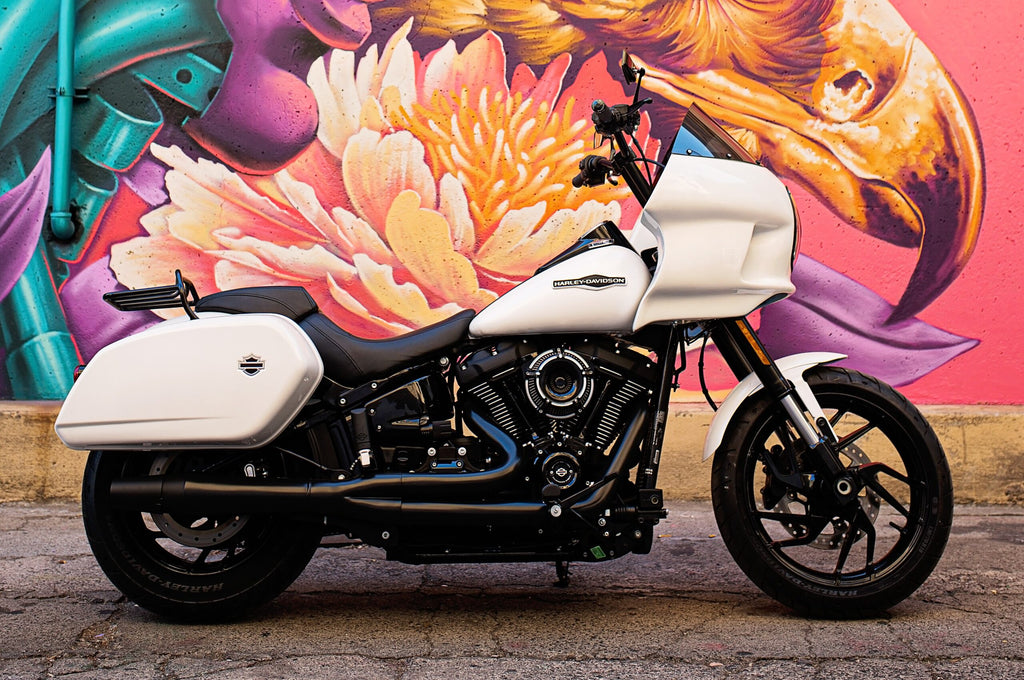 Thunderheader exhaust system for M8 Softail – Black heat shields