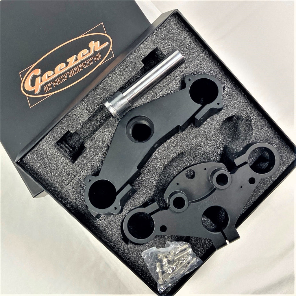 Geezer Engineering Reduced Trail Triple-Tree Kit for Harley 2014 & later Touring Models