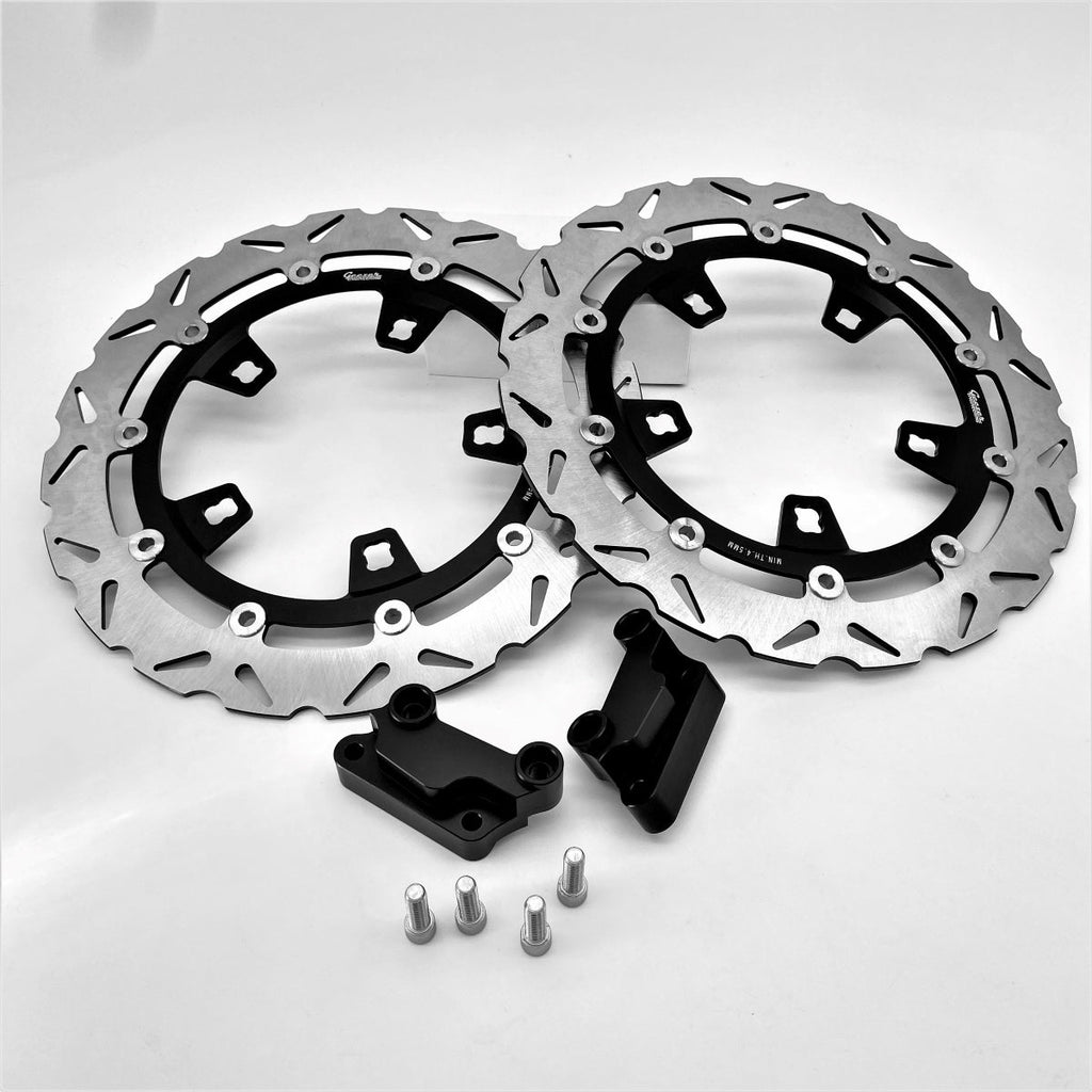 Geezer Engineering 14-inch 'Enforcer' style Floating Brake Rotors with standoffs - designed for OEM touring calipers 2008-up