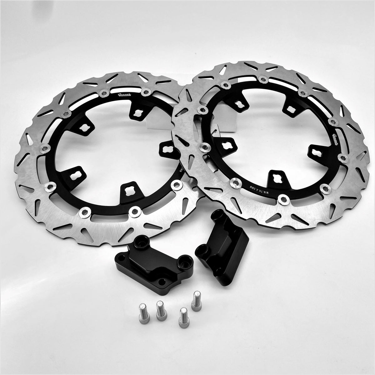 Geezer Engineering 14-inch 'Enforcer' style Floating Brake Rotors with standoffs - designed for OEM touring calipers 2008-up