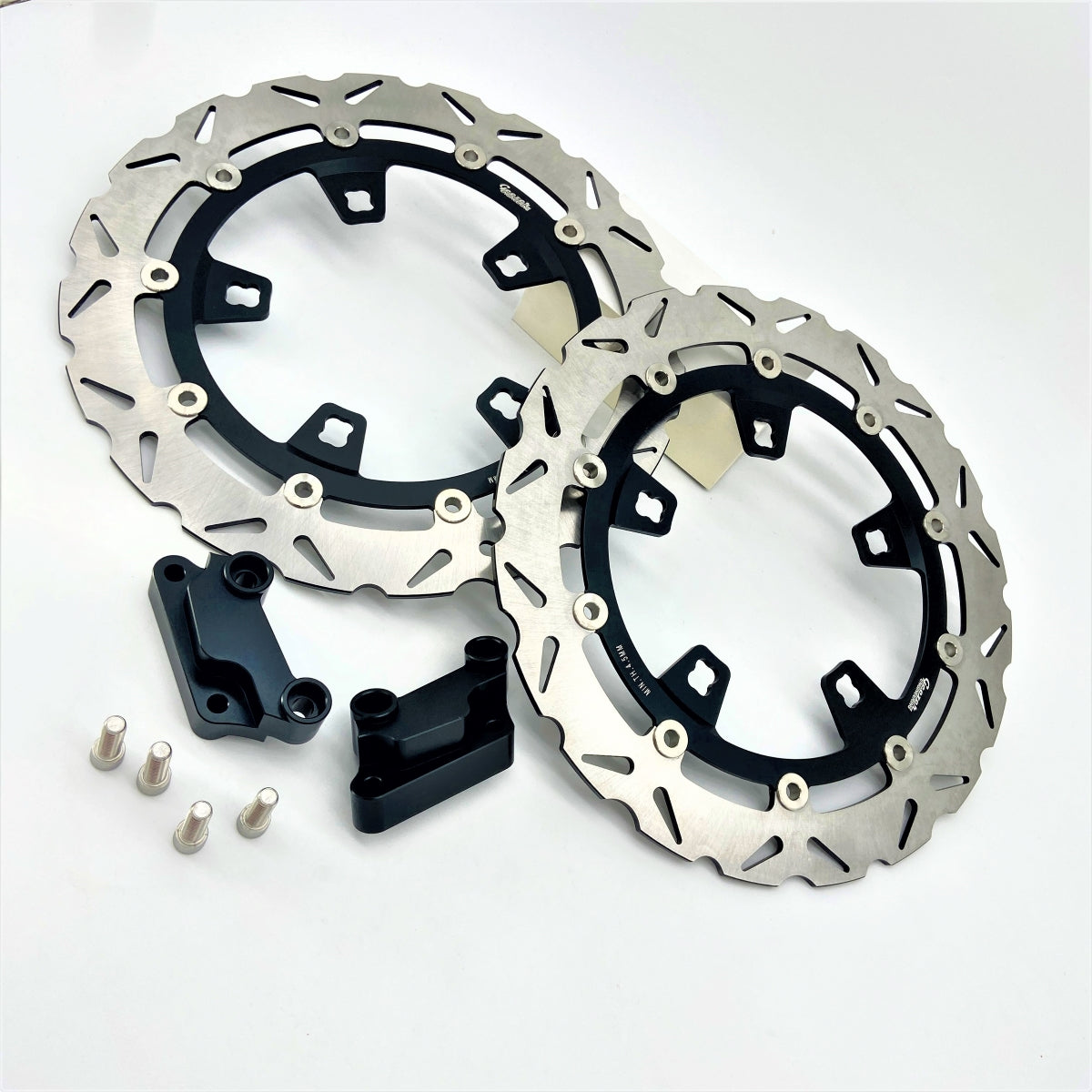 Geezer Engineering 14-inch 'Enforcer' style Floating Brake Rotors with standoffs - designed for OEM touring calipers 2008-up