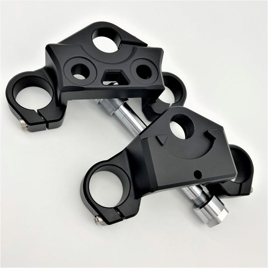 Geezer Engineering 49mm 2-inch drop Triple-Trees for Harley Dyna/FXR/XL style frames