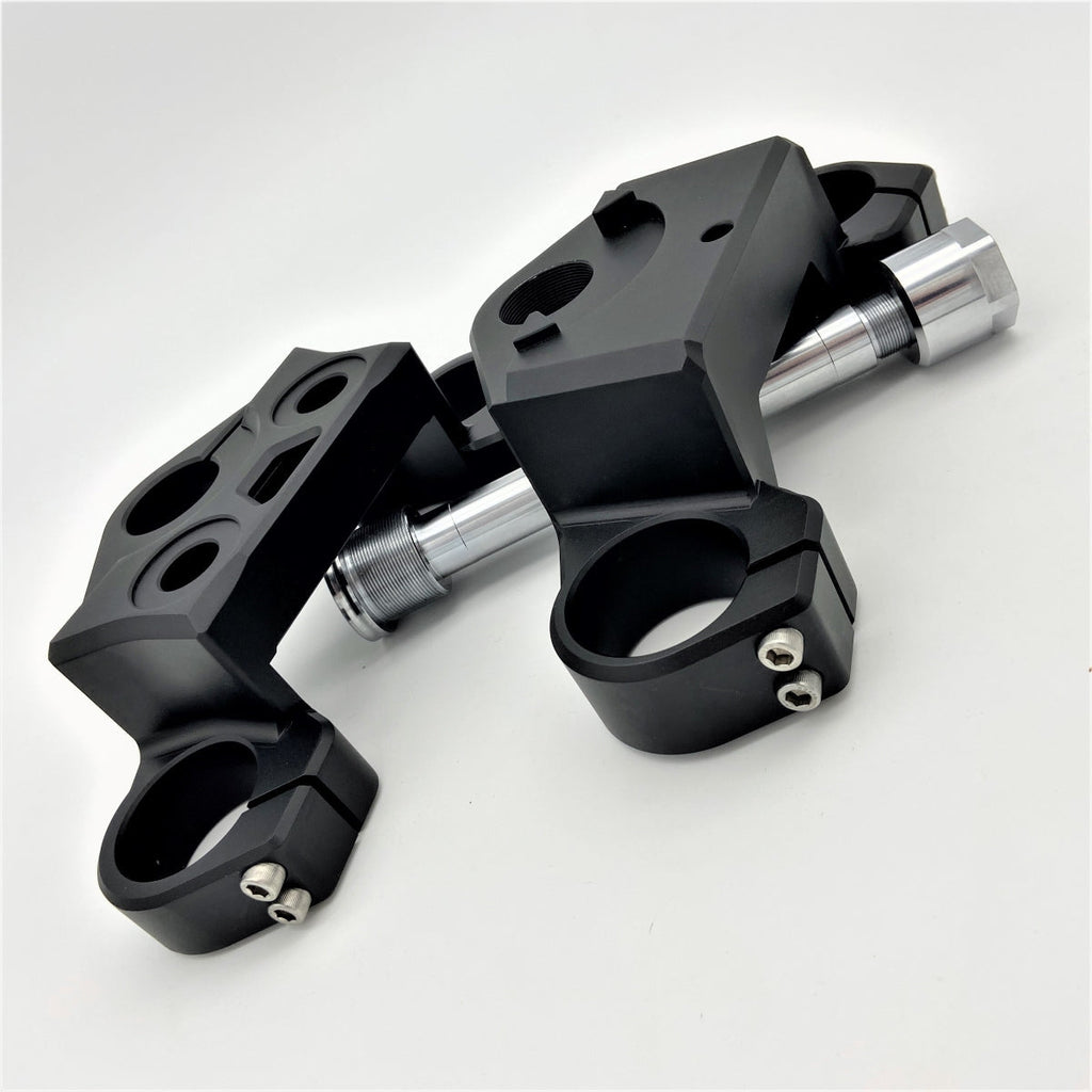 Geezer Engineering 49mm 2-inch drop Triple-Trees for Harley Dyna/FXR/XL style frames