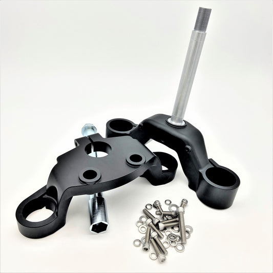 Geezer Engineering 49mm 2-inch drop Triple-Trees for Harley Dyna/FXR/XL style frames