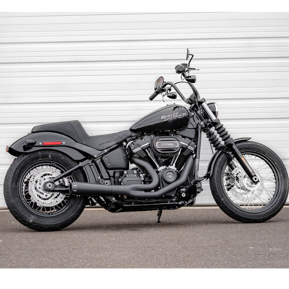Bassani Road Rage 2-1 Exhaust for 2018-2023 Harley FXBB/FXLR/FLSL/FXFB - Black