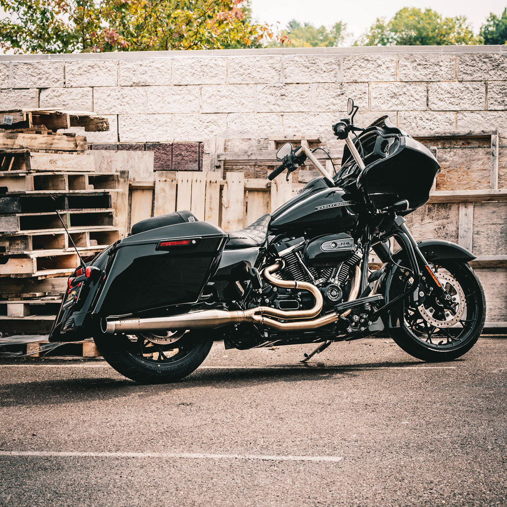 Bassani Stainless Road Rage 3 Exhaust System with 4" Straight Can for 2017-2025 Harley Touring