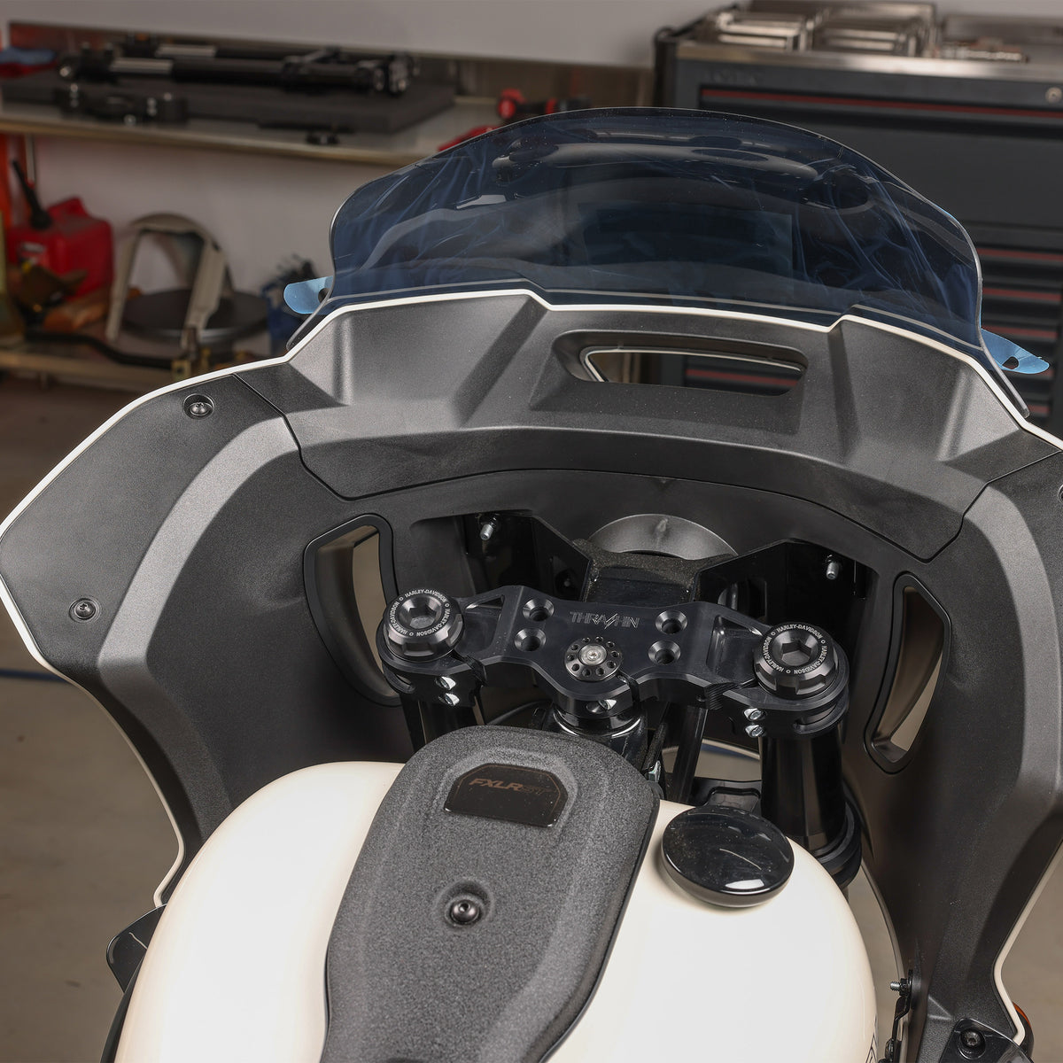 Thrashin Supply Adjustable Drop Triple Tree Set | Softail - Black