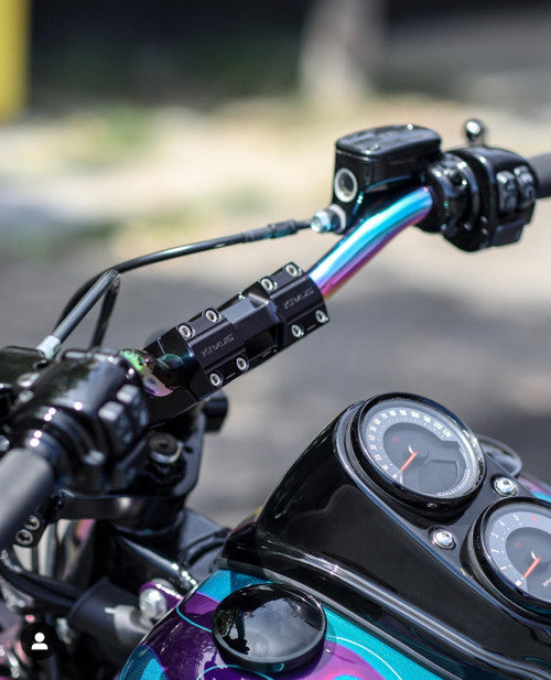 Kraus Isolated & Kickback Risers (Dyna, Pre-18 Softail, FXR, Sportster)
