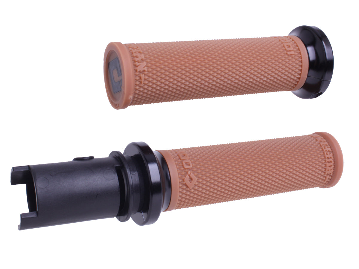 ODI Lock-On Ruffian Grips For 2024-Up-Touring & 2025-Up M8 Softails Gum Rubber/Black