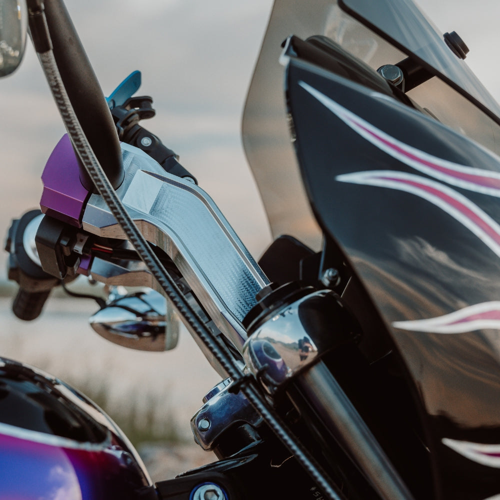 OG 6.5" Pull Back Risers installed on a 2021 Softail Standard FXST