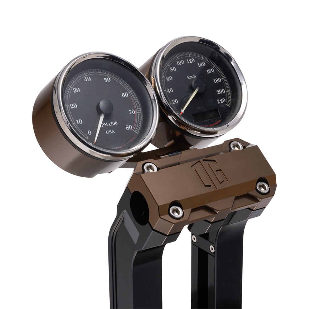 OG Bronze Dual Billet Gauge Pods Rear Mount