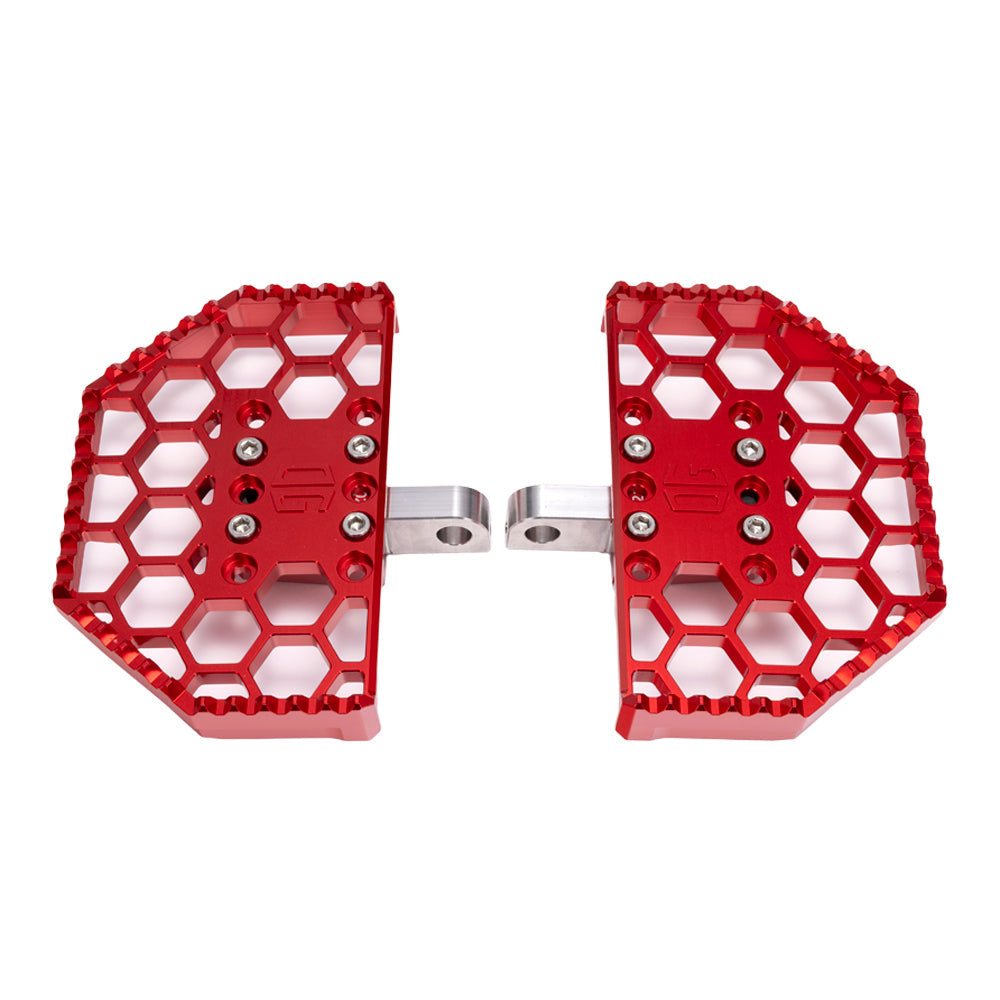 Original Garage Moto Red Mini Floorboards for Harley-Davidson