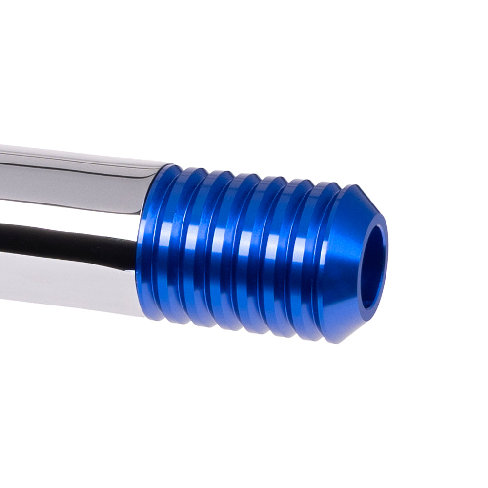 OG Replacement Billet Crash Bar Sliders Blue On Chrome