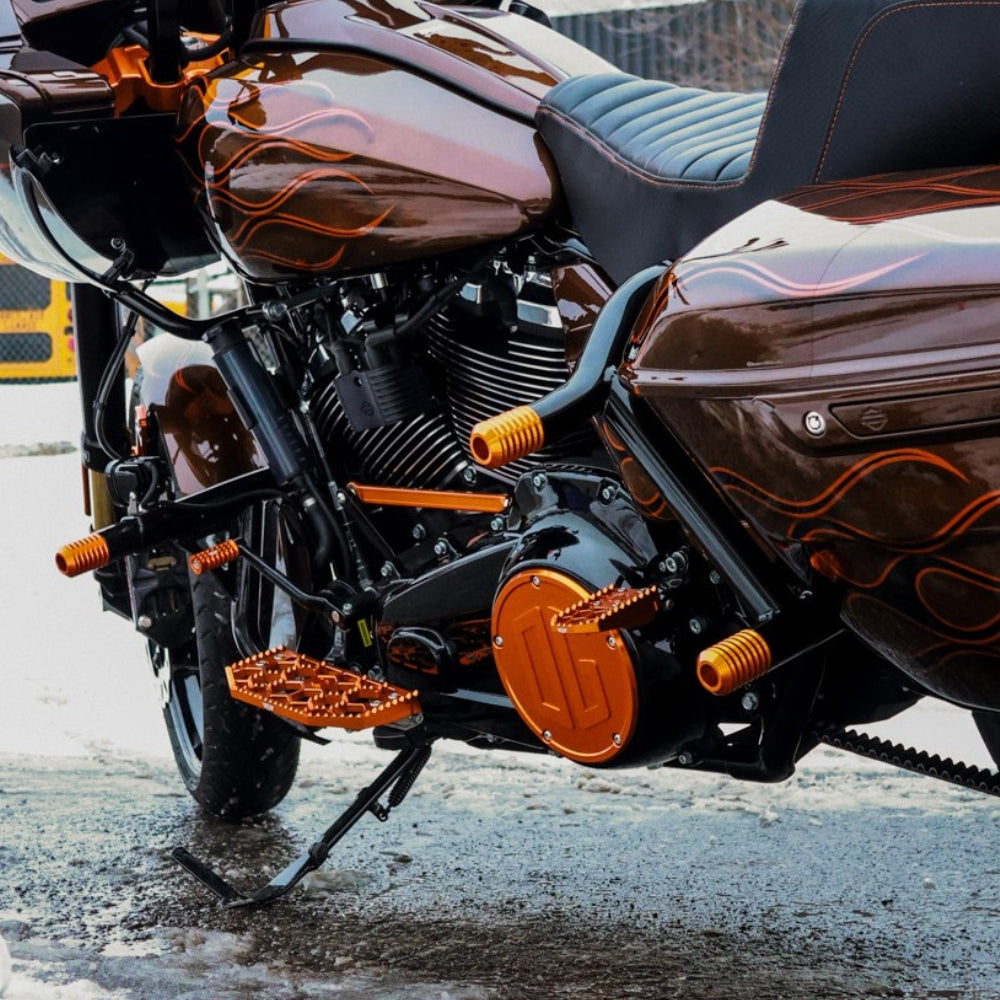 OG M8 Bagger Derby Cover installed on a 2024 Road Glide