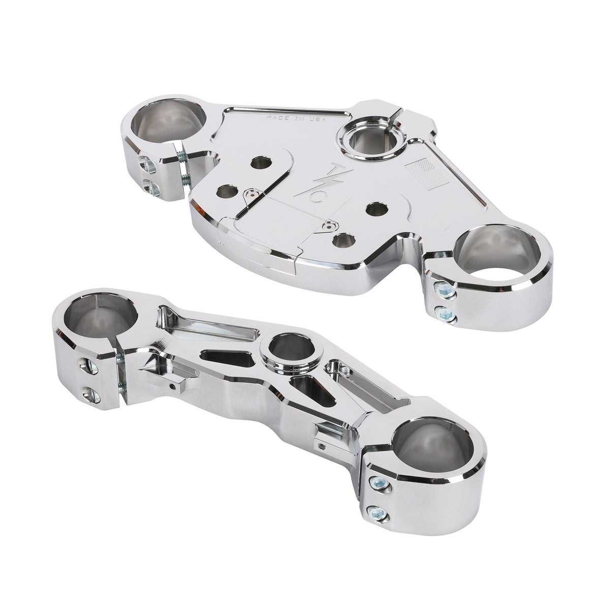 Thrashin Supply Top & Bottom Tree Kit | 2024+ Road Glide - Chrome