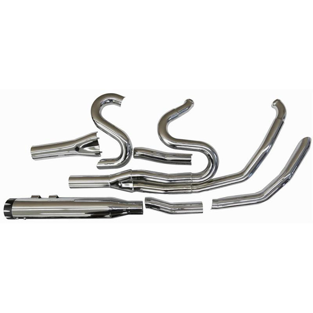 Bassani High Performance Motor Road Rage 2-1 Exhaust for for 2017-2023 Harley Touring - Chrome