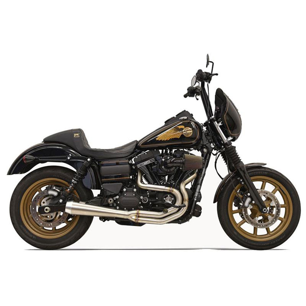 Bassani Greg Lutzka 2-Into-1 Stainless Exhaust for 1991-2017 Harley Dyna