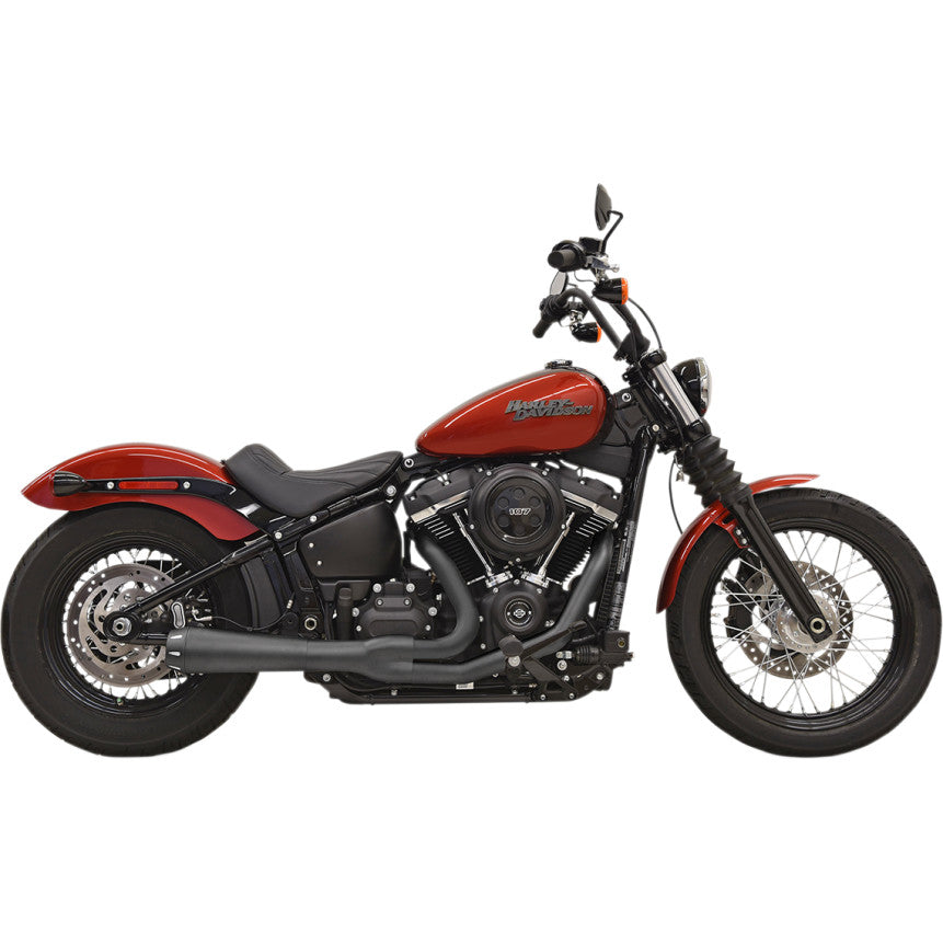 Bassani Road Rage 2-1 Exhaust for 2018-2023 Harley FXBB/FXLR/FLSL/FXFB - Black