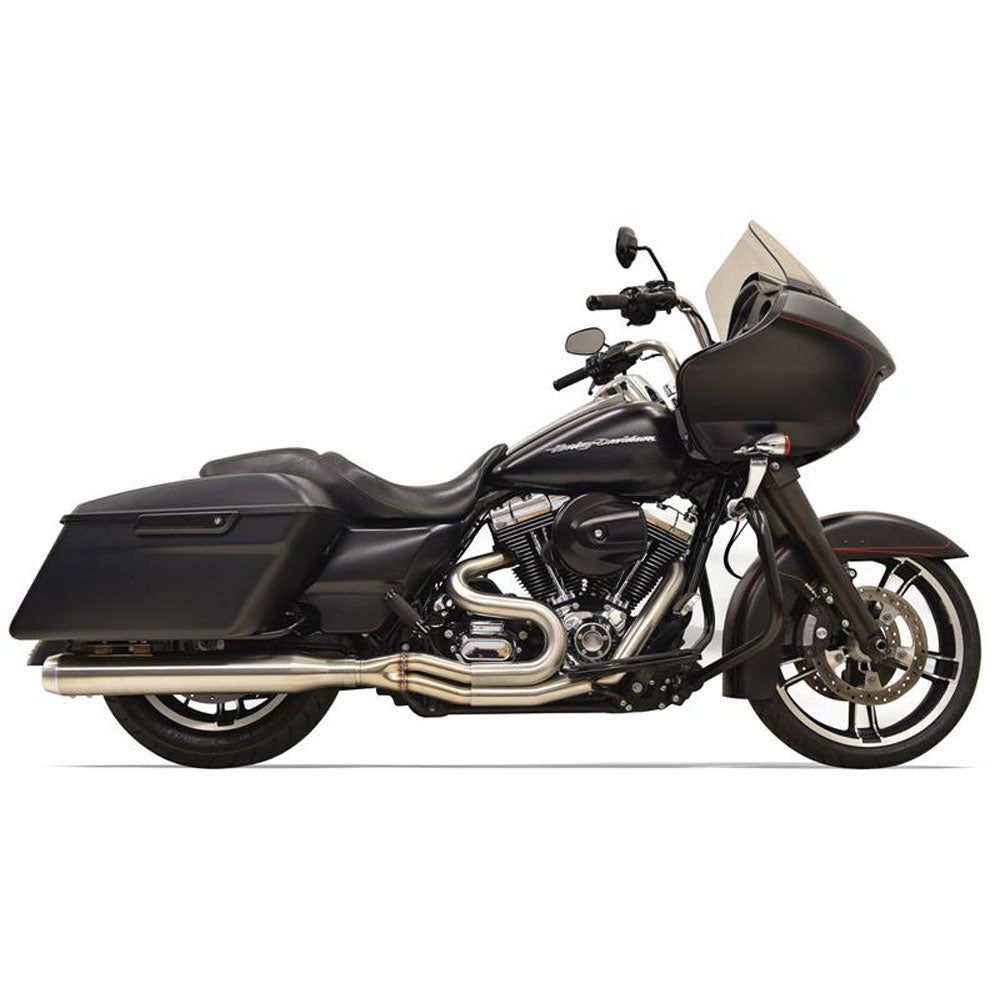 Bassani Stainless Road Rage 3 Exhaust System with 4" Straight Can for 2017-2025 Harley Touring