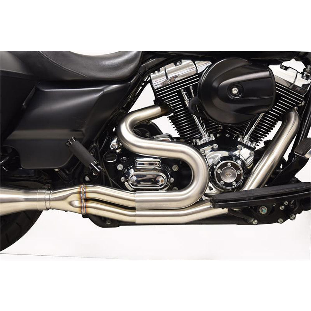 Bassani Stainless Road Rage 3 Exhaust System with 4" Straight Can for 2017-2025 Harley Touring