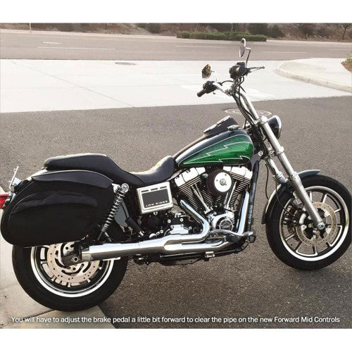 Bassani Road Rage Exhaust Short Megaphone for 1991-2005 Harley Dyna - Chrome