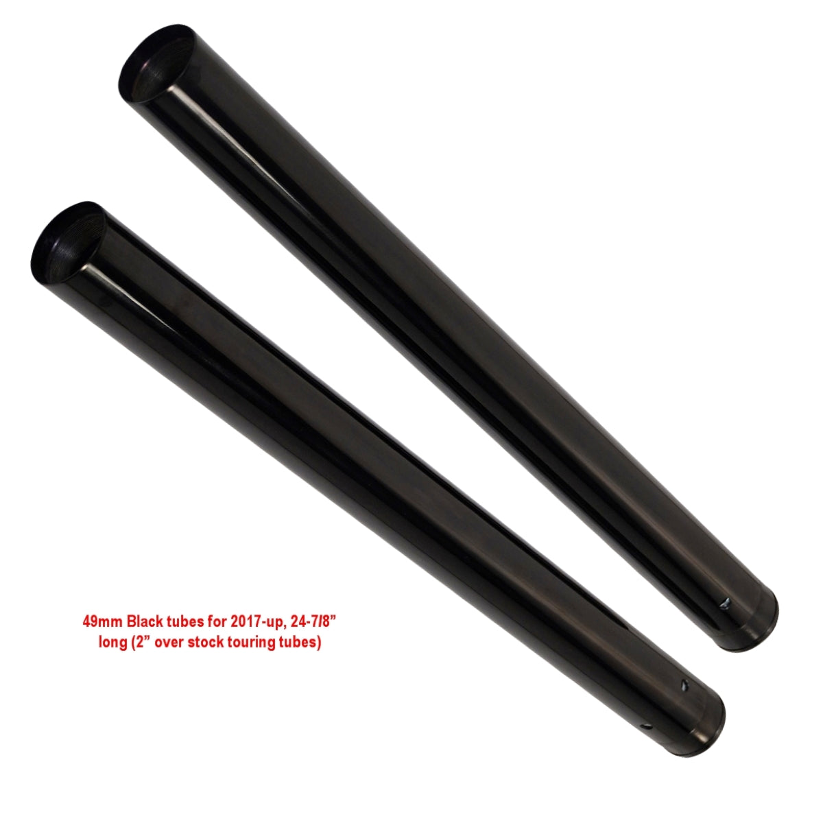 Geezer Engineering 49mm Fork Tubes 2-inch + (24 7/8 inch) Touring Models for Harley