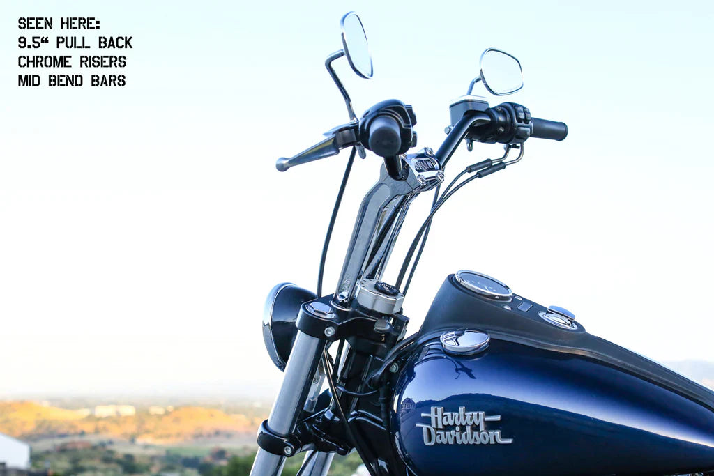 6" Straight Thrashin OG Risers -Black or Chrome